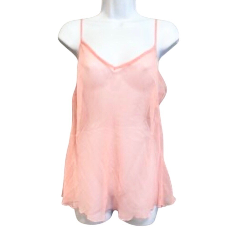 Vintage California Dynasty Babydoll slip‎ Nightgown Size M Pink